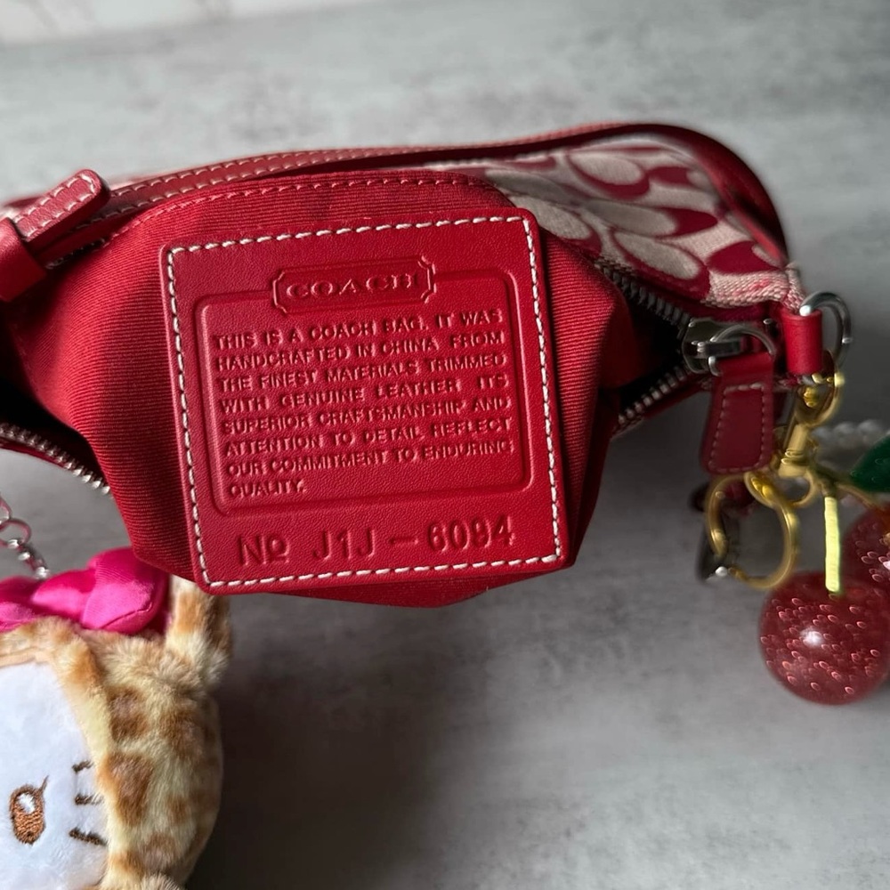 Red Cherry Coach Demi Shoulder Bag - Picture 5 of 9